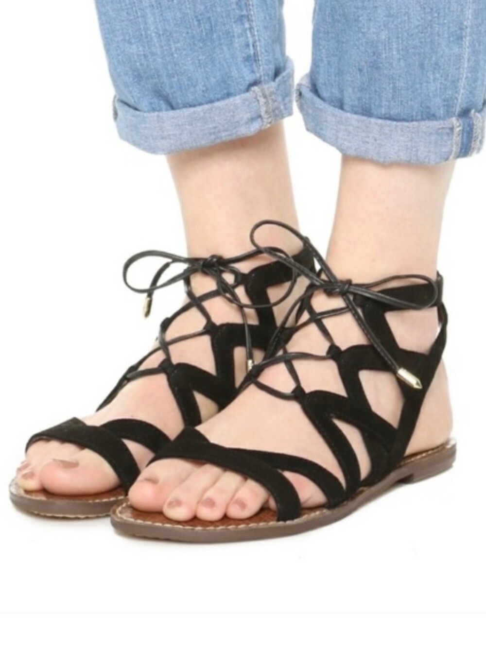 Sam Edelman Gemma Sandals, NWT, Black, Size 8